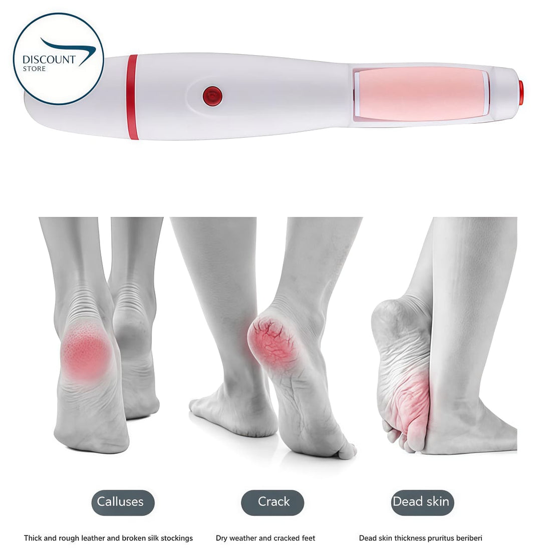 Flawless Rechargeable Foot Care Tool Callus Remover أداة فلوليس للعناية بالقدم القابلة لإعادة الشحن لإزالة الجلد الميت