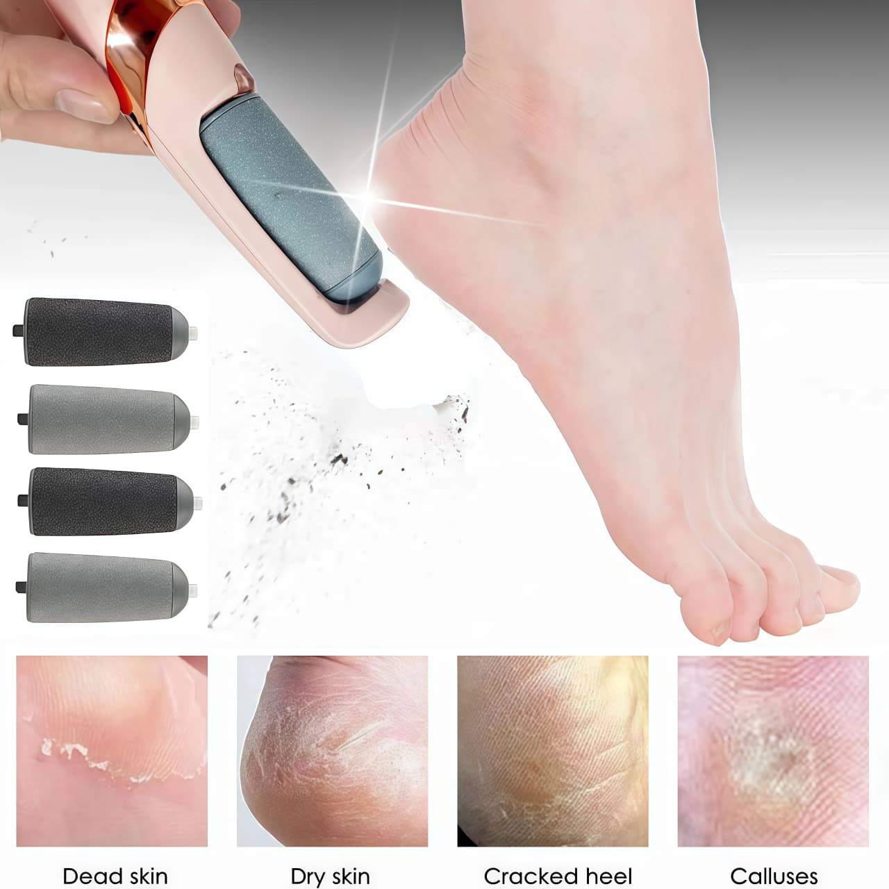 Flawless Rechargeable Foot Care Tool Callus Remover أداة فلوليس للعناية بالقدم القابلة لإعادة الشحن لإزالة الجلد الميت